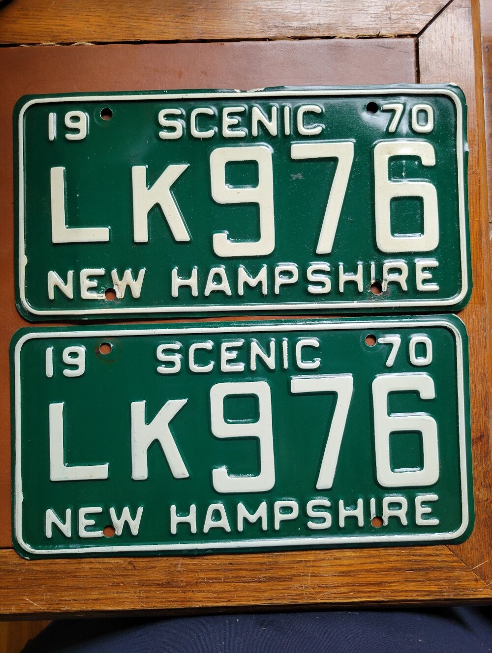 Vintage 1966 Massachusetts License Plate Pair Matching Set YOM Classic Car 66